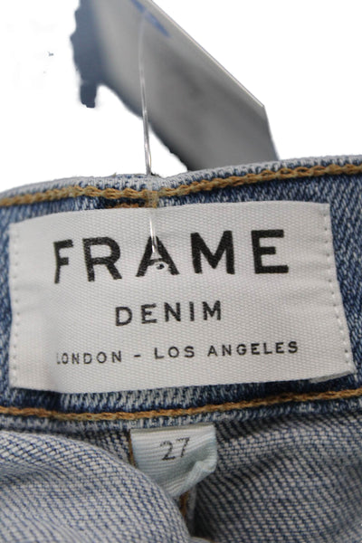 Frame Women Cropped Ankle Jeans Light Blue Low Rise Size 27