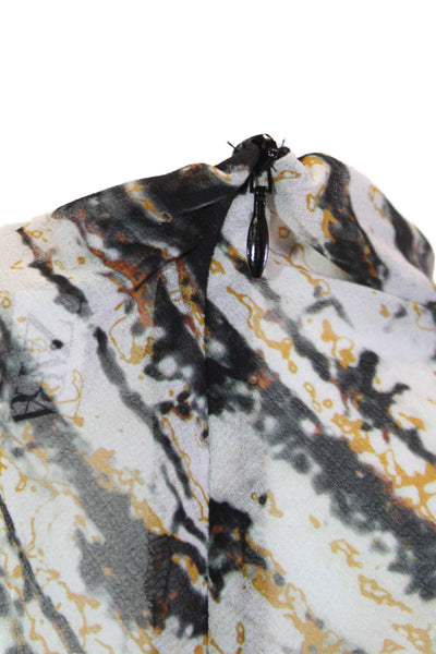 Zara Womens Black Mock Neck Long Sleeve Polyester Blouse Size S