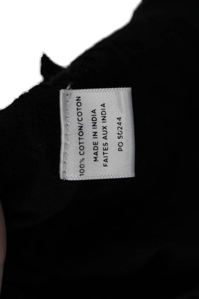Misa Womens Black Bohemian Long Sleeve Cotton Blouse Size XS