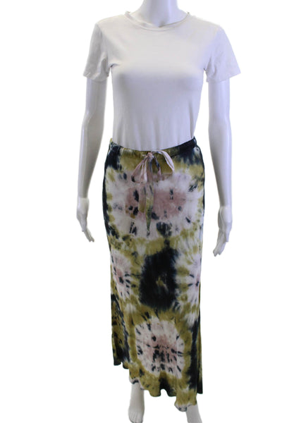 YFB Women Black Maxi Skirt Long Viscose Rayon Size XS