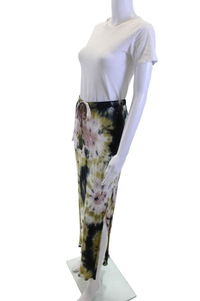 YFB Women Black Maxi Skirt Long Viscose Rayon Size XS