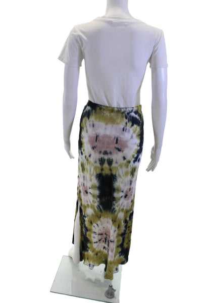 YFB Women Black Maxi Skirt Long Viscose Rayon Size XS