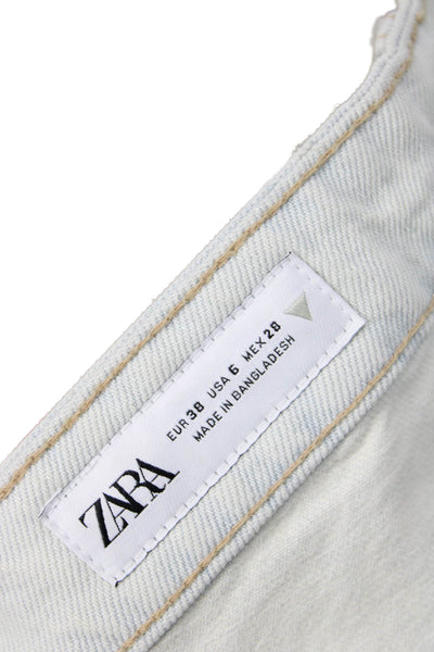 Zara Unisex Light Blue Bermuda Shorts Cotton Size 6