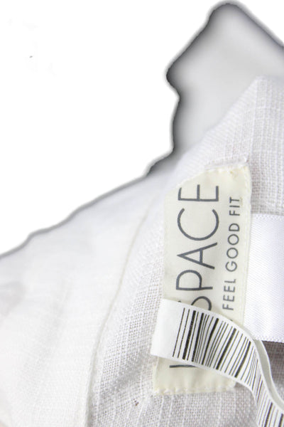 L Space, Women, Shirt Dress White Long Sleeve Collared Midi Button Size M
