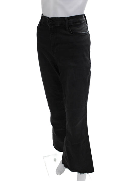 Frame Women Cropped Black High-Rise Jeans Size 31