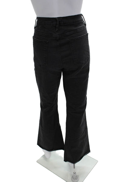 Frame Women Cropped Black High-Rise Jeans Size 31