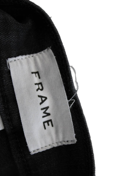 Frame Women Cropped Black High-Rise Jeans Size 31