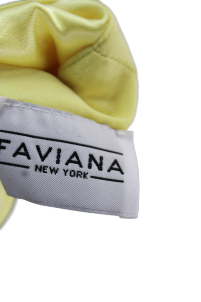 FAVIANA Women Yellow Maxi Slip Dress Square Neck Sleeveless Size 3