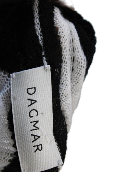 Dagmar Unisex Pullover Sweater Black Striped Crew Neck Long Sleeve Size S