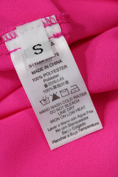 Decker Womens Pink V-Neck Sleeveless Tank 100% Polyester Size S