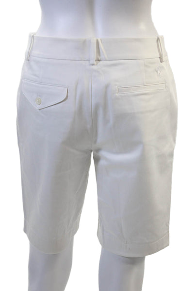 Ralph Lauren Golf Unisex Bermuda Chino Shorts White Cotton Stretch Size 2