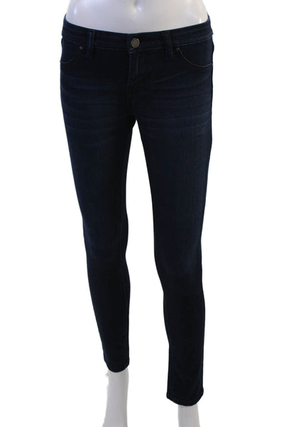 Blank NYC Women Skinny Ankle Jeans Dark Blue High-Rise Button Size 26