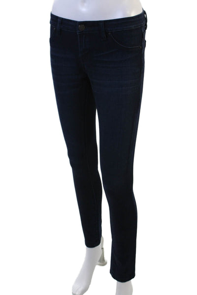 Blank NYC Women Skinny Ankle Jeans Dark Blue High-Rise Button Size 26