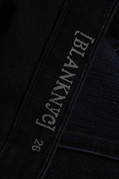 Blank NYC Women Skinny Ankle Jeans Dark Blue High-Rise Button Size 26