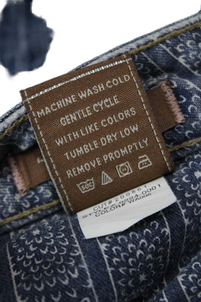 Paige Women Bootcut Flared Dark Blue High-Rise Jeans Size 26