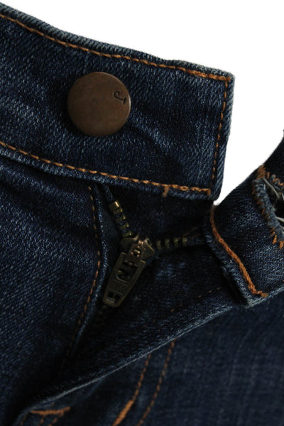 J Brand Womens Skinny Straight Dark Blue Jeans High Rise 34 Inseam Size 26