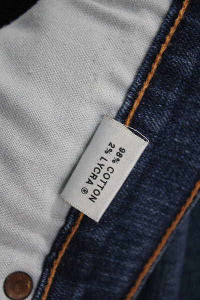 J Brand Womens Skinny Straight Dark Blue Jeans High Rise 34 Inseam Size 26