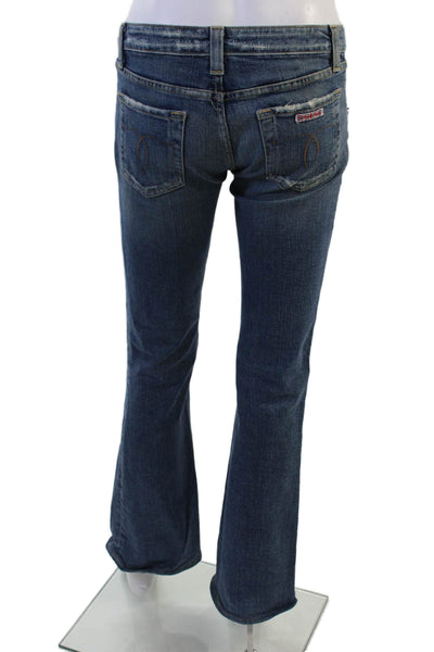 Hudson Womens Dark Blue Bootcut Flared Jeans Size 27