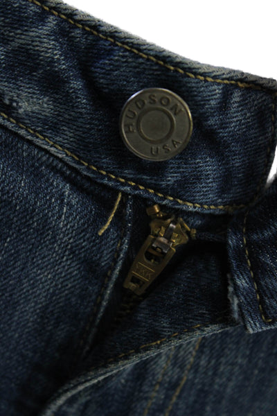 Hudson Womens Dark Blue Bootcut Flared Jeans Size 27