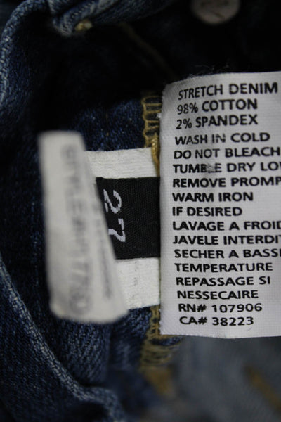 Hudson Womens Dark Blue Bootcut Flared Jeans Size 27