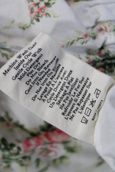 Love Shack Fancy Women Peasant Mini Floral 100% Cotton Skirt Size XL