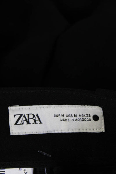 Zara Unisex Dress Pants Black Polyester Classic Size M