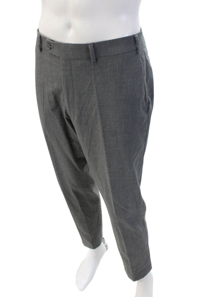 Calvin Klein Mens Dress Pants Gray Button Closure Size 36