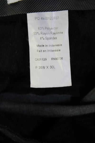 Calvin Klein Mens Dress Pants Gray Button Closure Size 36