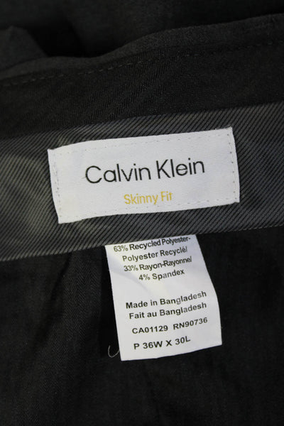 Calvin Klein Mens Dark Gray Dress Pants Size 36