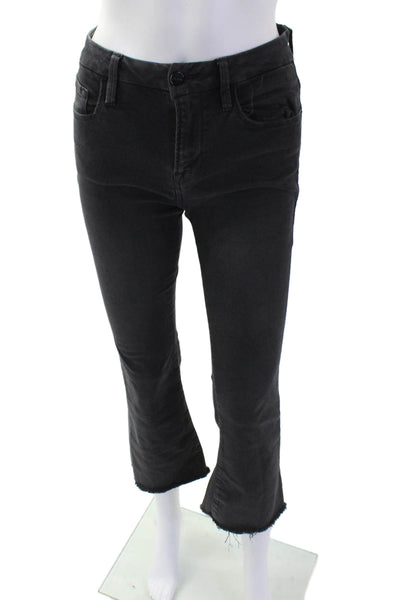 Frame Women Cropped Ankle Jeans Black Size 25