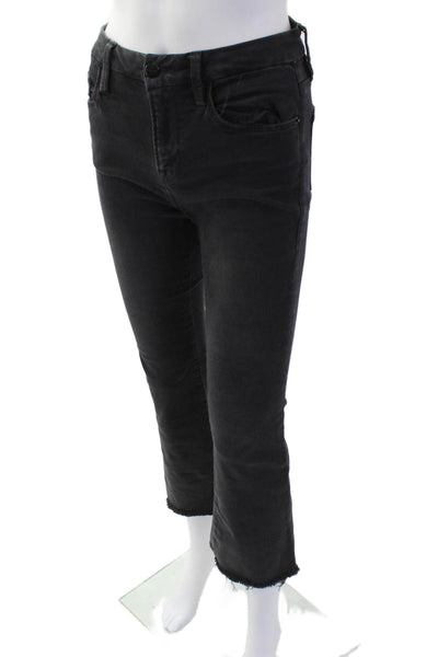 Frame Women Cropped Ankle Jeans Black Size 25