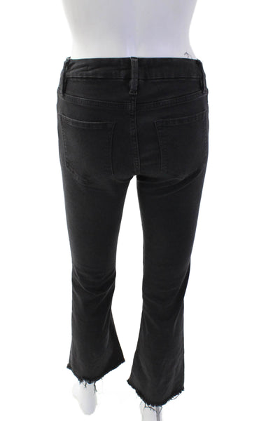 Frame Women Cropped Ankle Jeans Black Size 25