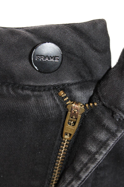 Frame Women Cropped Ankle Jeans Black Size 25