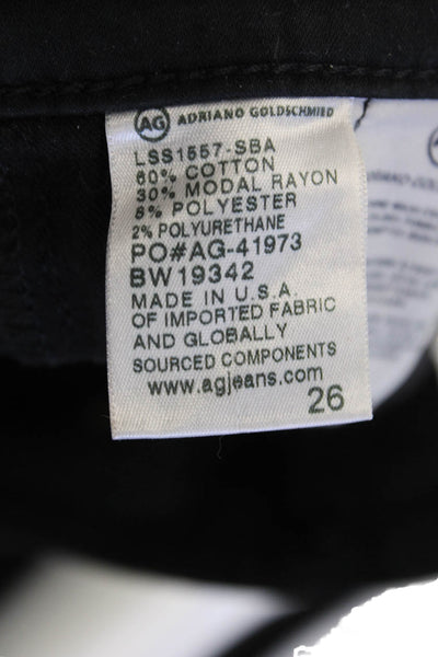 Adriano Goldschmied Women Ankle Cropped Black Pants Size 4