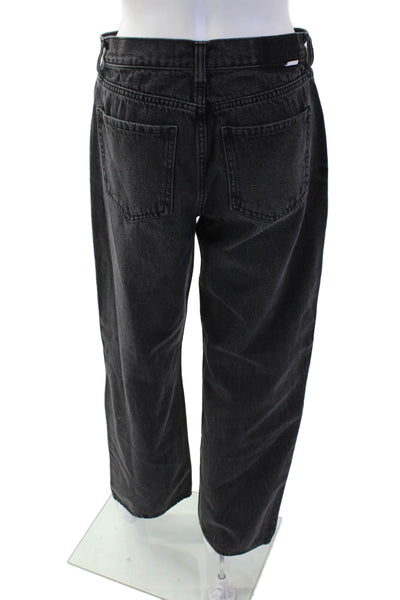 Daze Women Boyfriend Cropped Jeans Black Polka Dot 100% Cotton Size 26