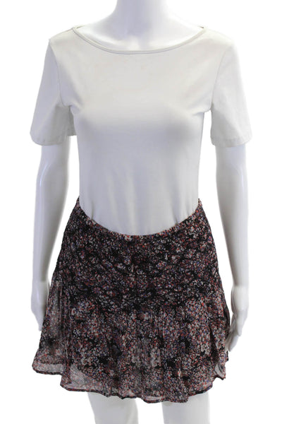 Ulla Johnson, Women Flared Mini Silk Floral Skirt Size 6