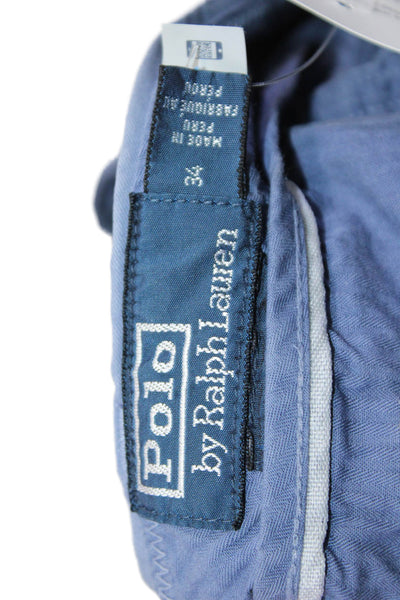 Polo Ralph Lauren Mens Chino Shorts Blue Cotton Size 34