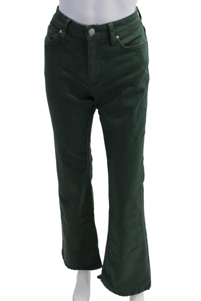 Hudson, Women Army Green Solid Button Pants Size 28