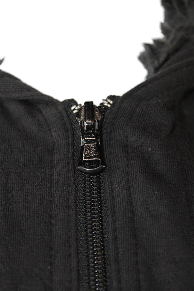 Marc By Marc Jacobs Women Bomber Jacket Black 70/30 Wool-Poly Size M
