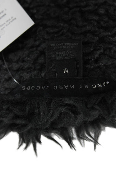 Marc By Marc Jacobs Women Bomber Jacket Black 70/30 Wool-Poly Size M