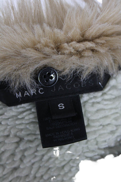 Marc Jacobs Womens Black Cotton Collared Button Jacket Size S