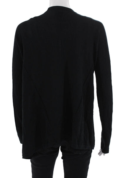 Tse Women Cardigan Black Cotton Long Sleeve Size S