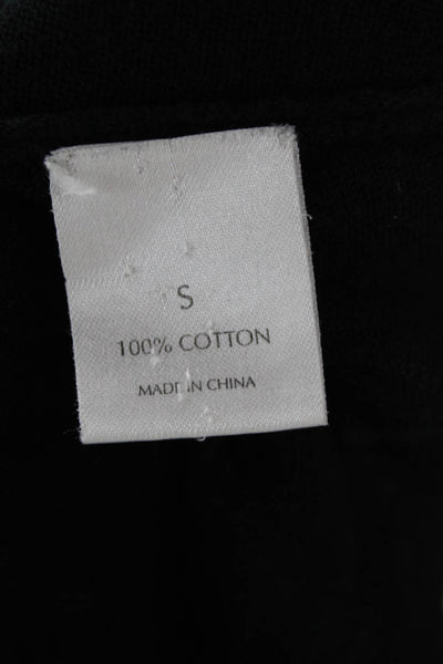 Tse Women Cardigan Black Cotton Long Sleeve Size S