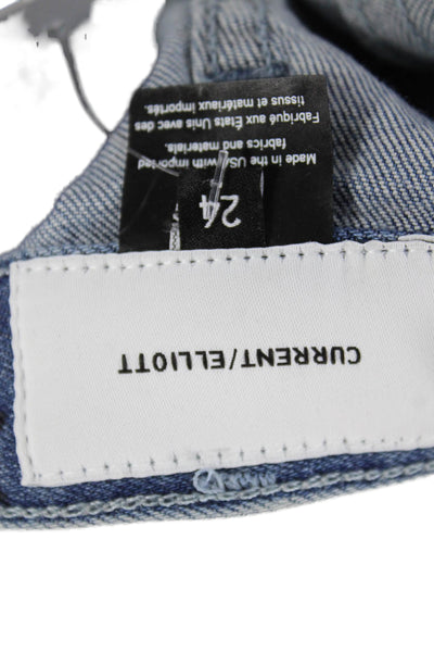 Current/Elliott Womens Blue Graphic Print Mini Skirt Size 24