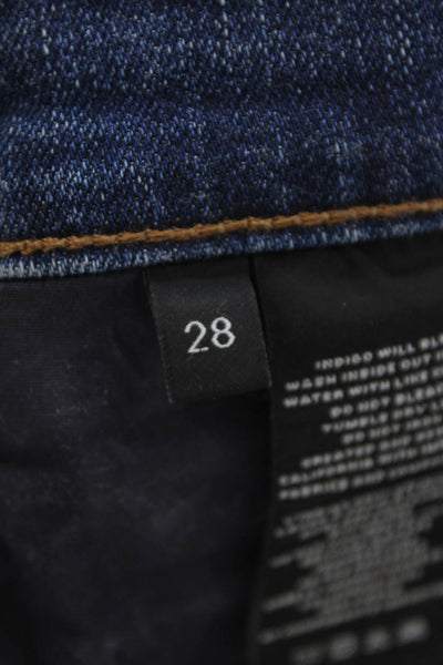 J Brand Womens Dark Blue Cropped Jeans Mid Rise Button Inseam 26 Size 28