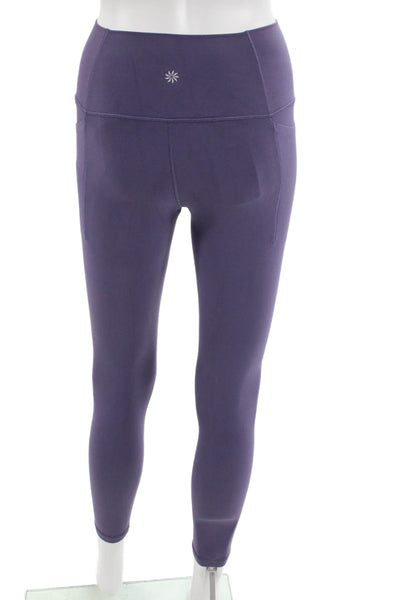 Athleta Womens Purple Ankle Leggings Petite Size S