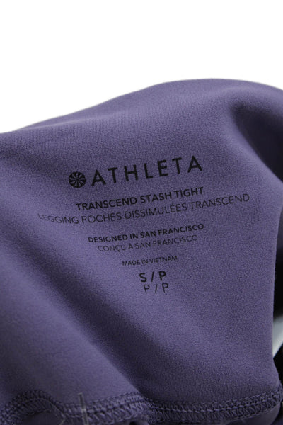 Athleta Womens Purple Ankle Leggings Petite Size S