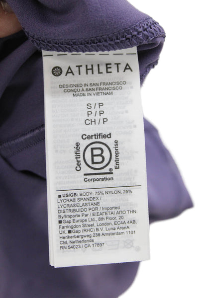 Athleta Womens Purple Ankle Leggings Petite Size S