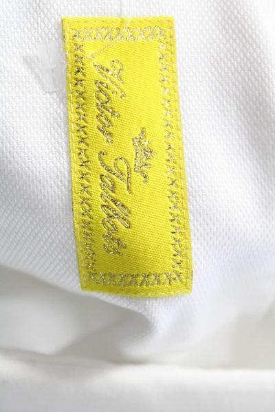 Victor Talbots Mens Point Spread Collar Dress Shirt White Cotton Blend Size 43