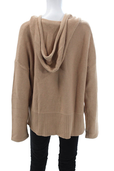 T Alexander Wang Women Pullover Hoodie Beige 100% Cotton Size M